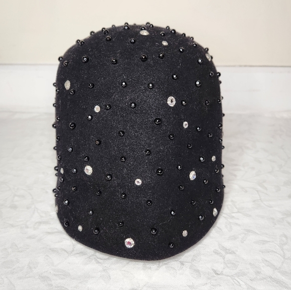 Vintage Bead Rhinestone Cloche Hat - Picture 3 of 11